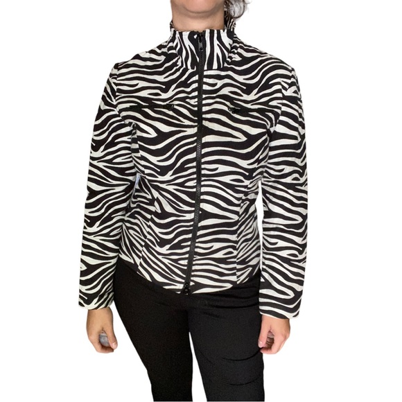 2000s vintage fitted 🦓 zebra jacket - Picture 2 of 12